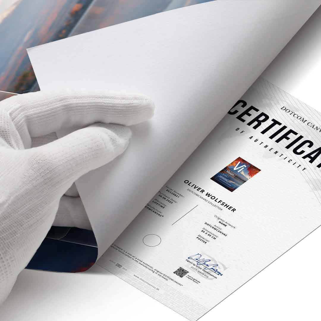 DOTCOMCANVAS® Vision (Vi) Poster Version Farbig – Echtheitszertifikat