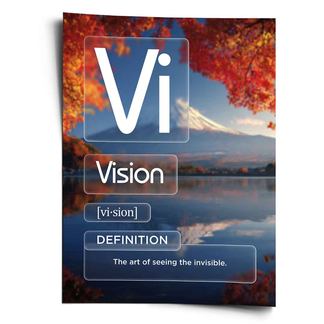 DOTCOMCANVAS® Vision (Vi) Poster Version Farbig – Vorderansicht