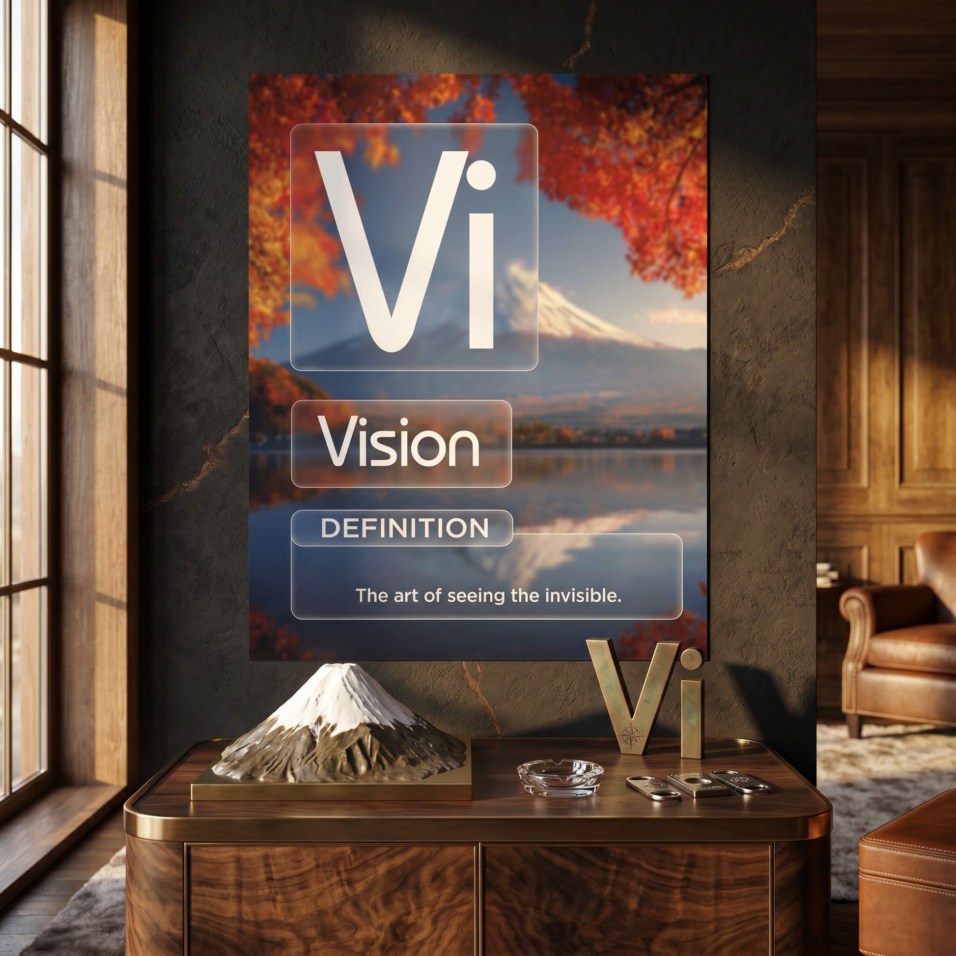 DOTCOMCANVAS® Vision (Vi) Poster Version Farbig – Raum-Mockup