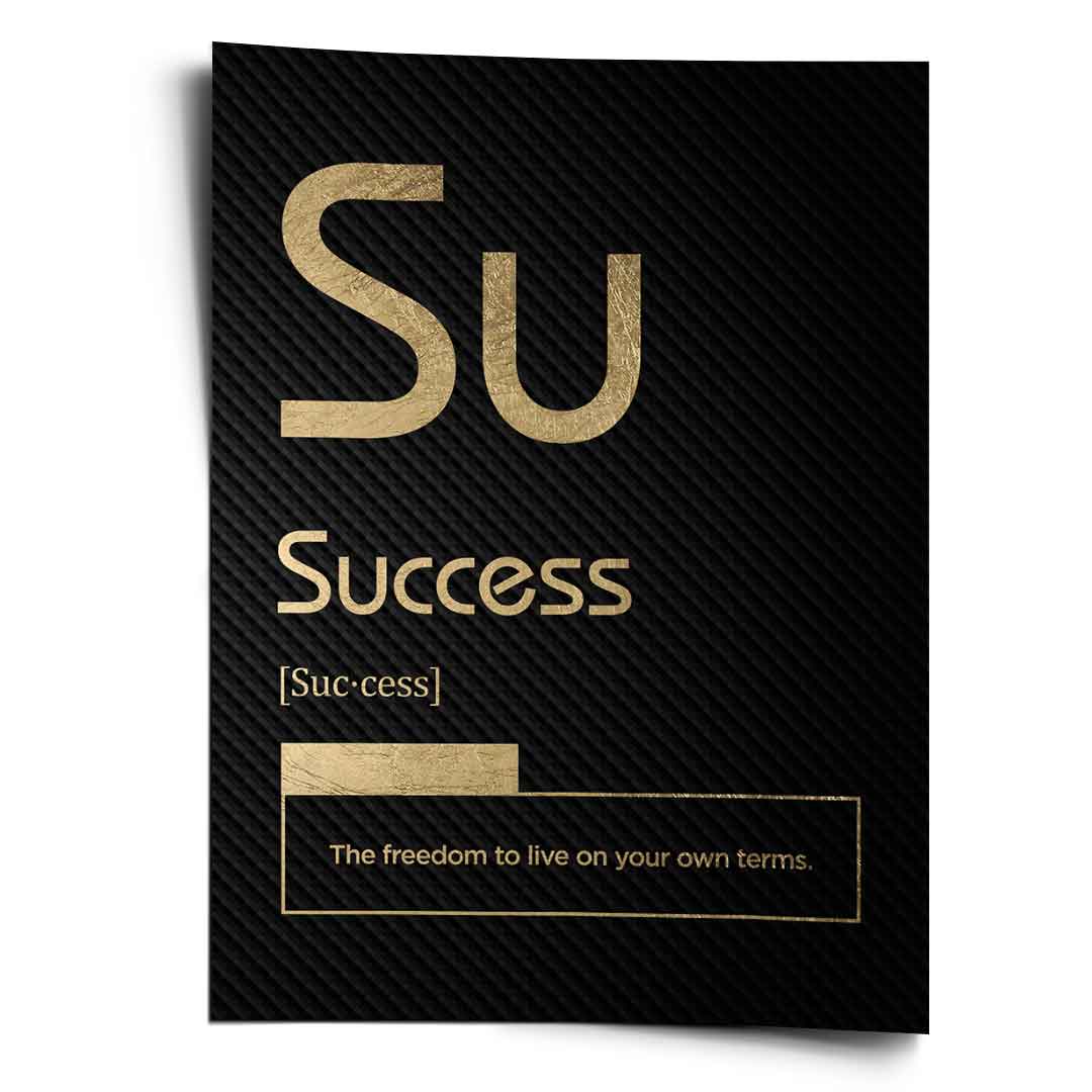 DOTCOMCANVAS® Success (Su) Poster Version Schwarz – Vorderansicht