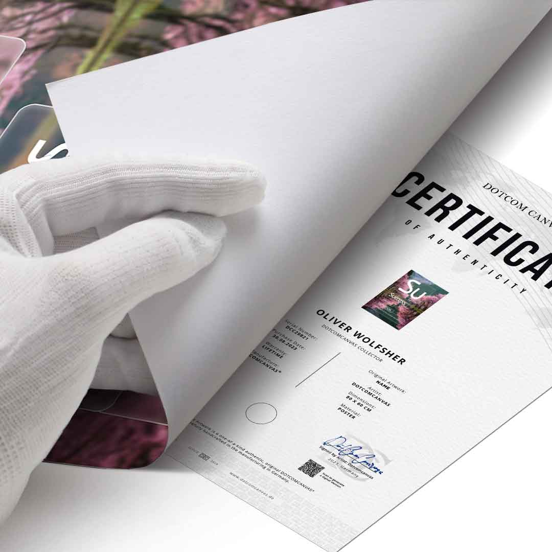 DOTCOMCANVAS® Success (Su) Poster Version Farbig – Echtheitszertifikat