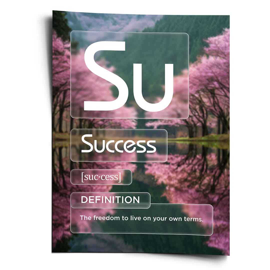 DOTCOMCANVAS® Success (Su) Poster Version Farbig – Vorderansicht
