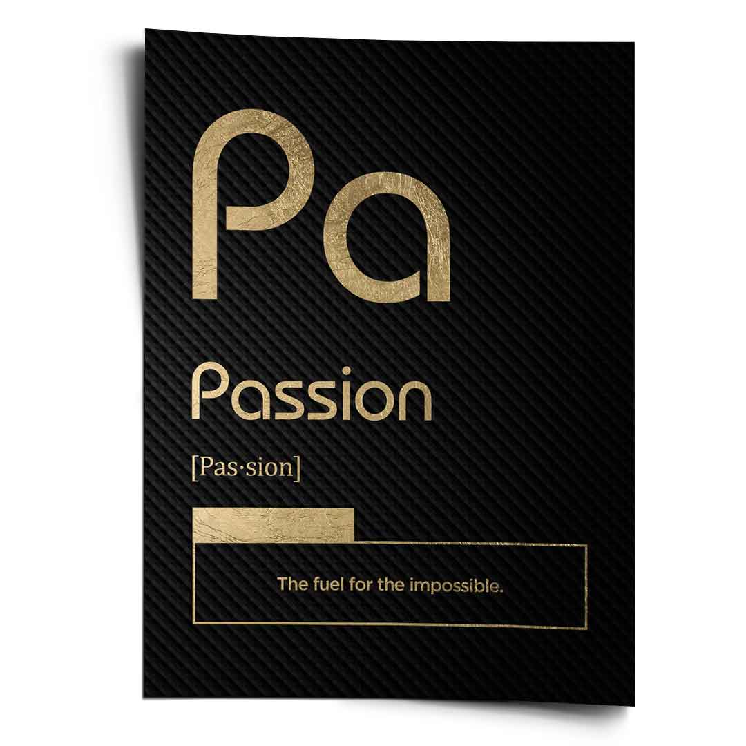 DOTCOMCANVAS® Passion (Pa) Poster Version Schwarz – Vorderansicht