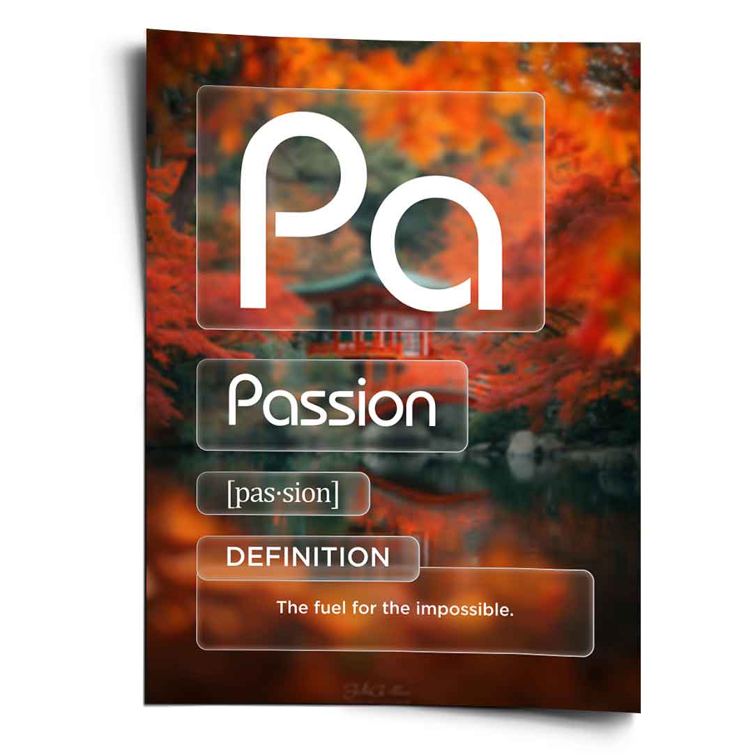 DOTCOMCANVAS® Passion (Pa) Poster Version Farbig – Vorderansicht