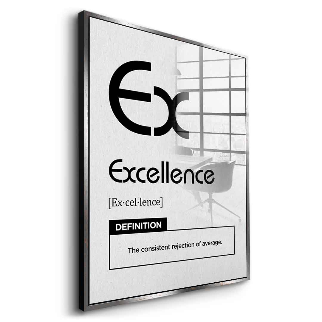 DOTCOMCANVAS® Excellence (Ex) Acrylglasbild Version Weiß – Vorderansicht Ohne Rahmen