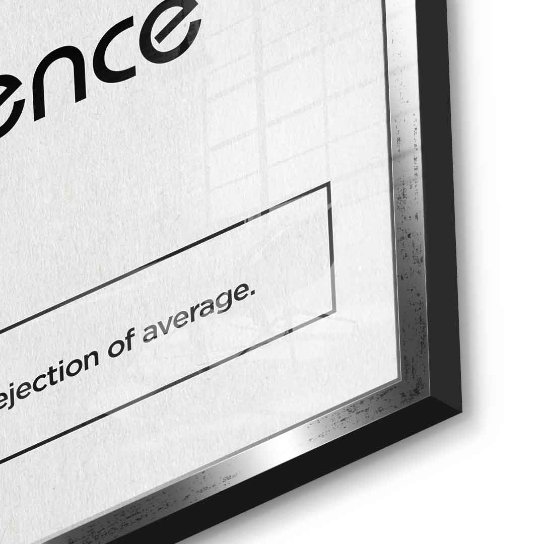 DOTCOMCANVAS® Excellence (Ex) Acrylglasbild Version Weiß – Detailansicht