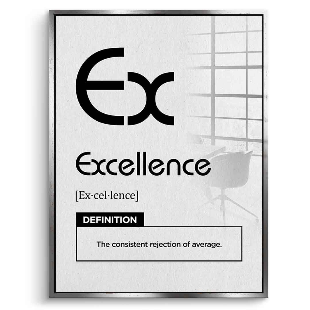 DOTCOMCANVAS® Excellence (Ex) Acrylglasbild Version Weiß – Vorderansicht Weißer Rahmen