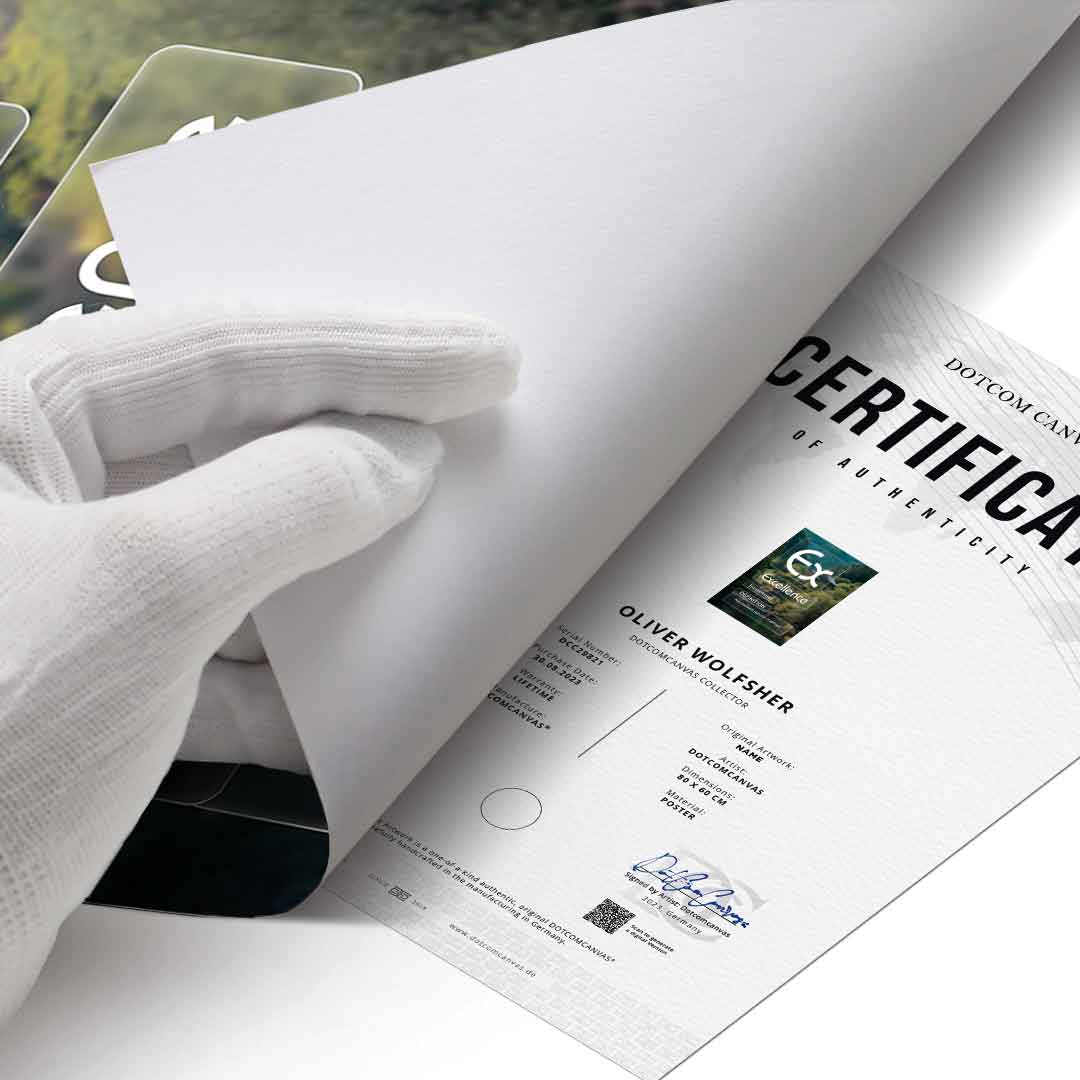 DOTCOMCANVAS® Excellence (Ex) Poster Version Farbig – Echtheitszertifikat