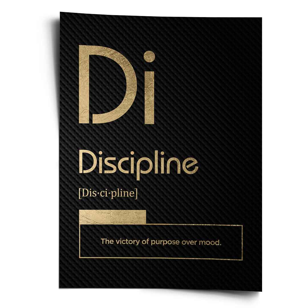 DOTCOMCANVAS® Discipline (Di) Poster Version Schwarz – Vorderansicht