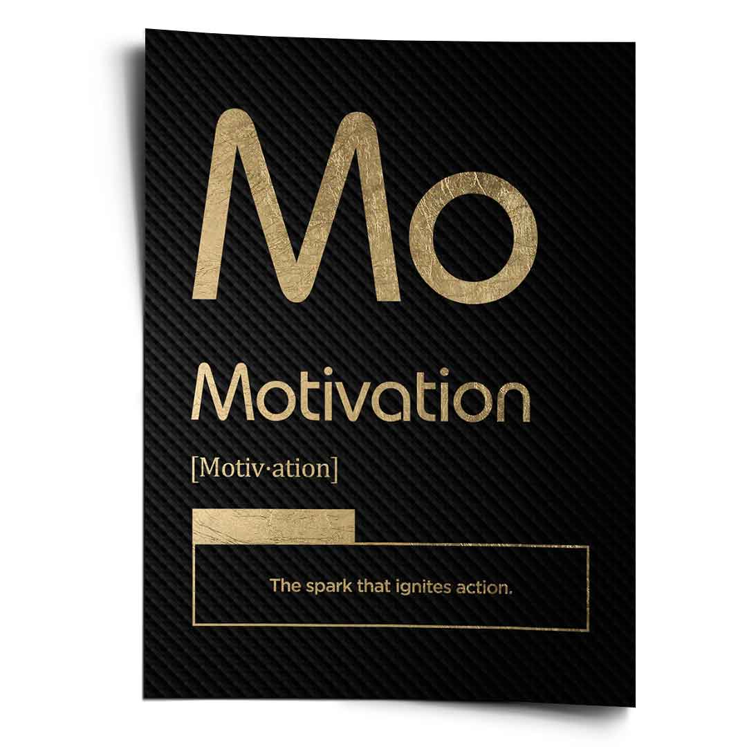 DOTCOMCANVAS® Motivation (Mo) Poster Version Schwarz – Vorderansicht