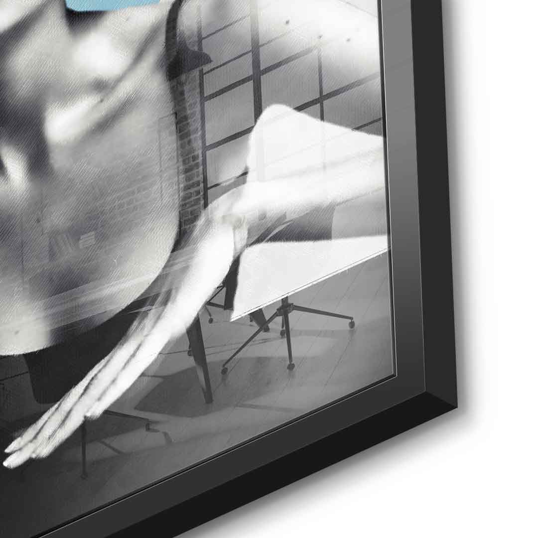 DOTCOMCANVAS® Thorny stems Acrylglasbild – Schlafzimmer Inszenierung