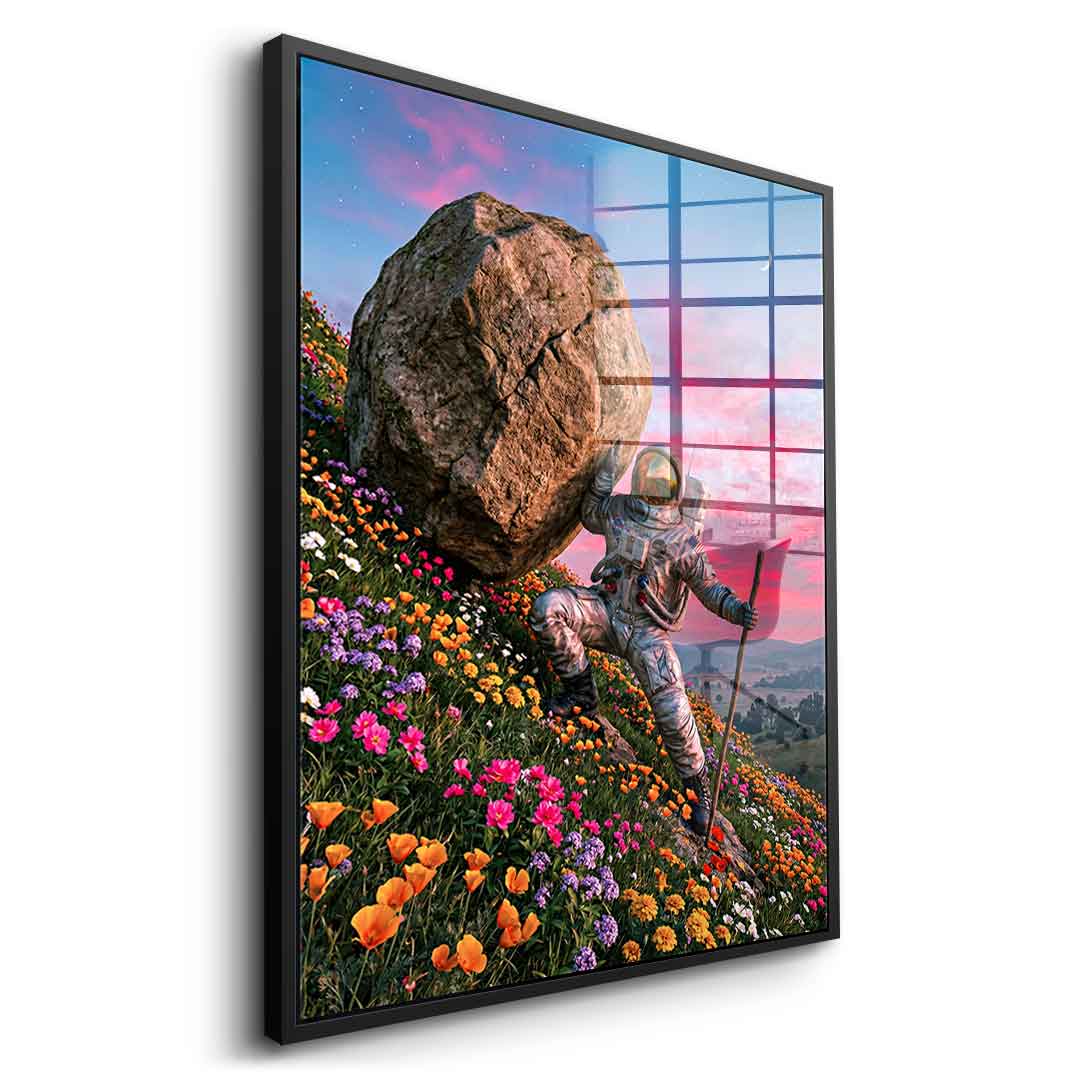 DOTCOMCANVAS® Astronaut's Heavy Burden Acrylglasbild – Seitenansicht 9