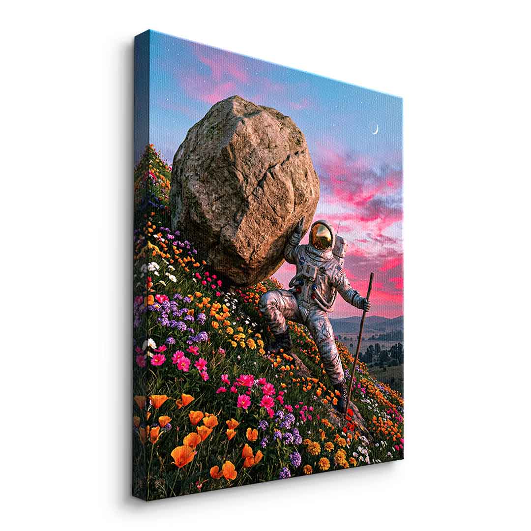 DOTCOMCANVAS® Astronaut's Heavy Burden Leinwandbild – Seitenansicht 15