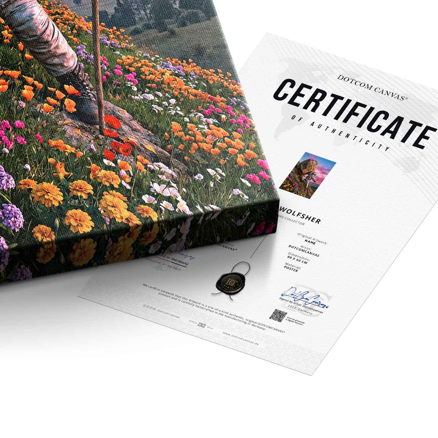 DOTCOMCANVAS® Astronaut's Heavy Burden Leinwandbild – Echtheitszertifikat