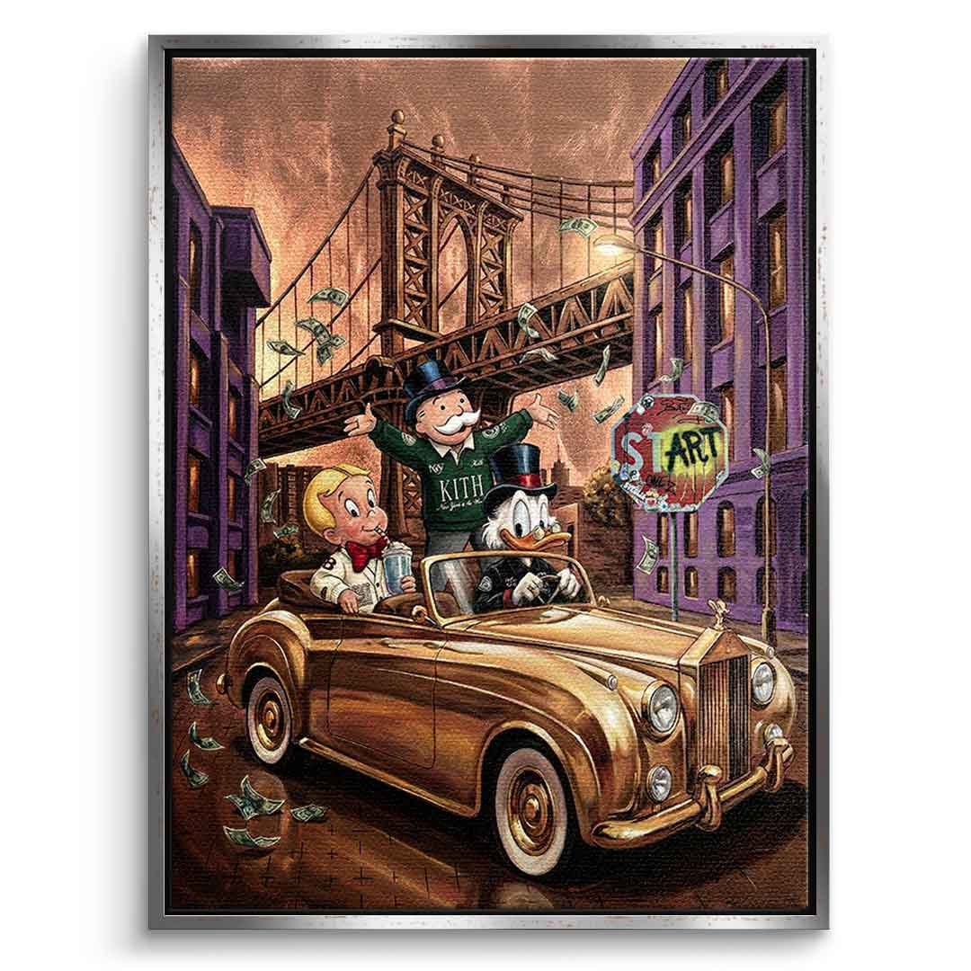 DOTCOMCANVAS New York Vibe Leinwandbild Frontansicht Silber Rahmen