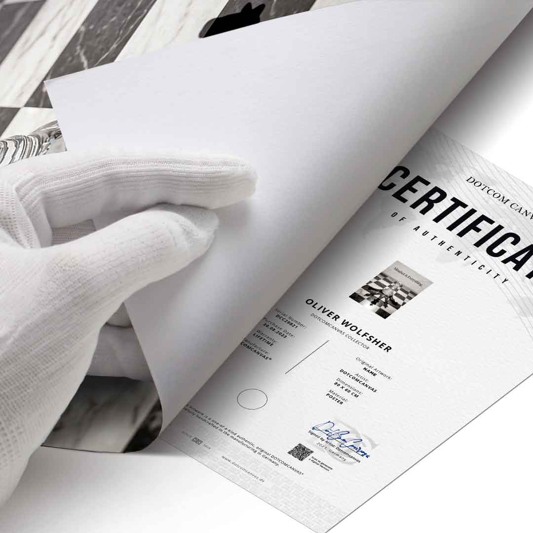 DOTCOMCANVAS Mindset is Everything Poster Echtheitszertifikat