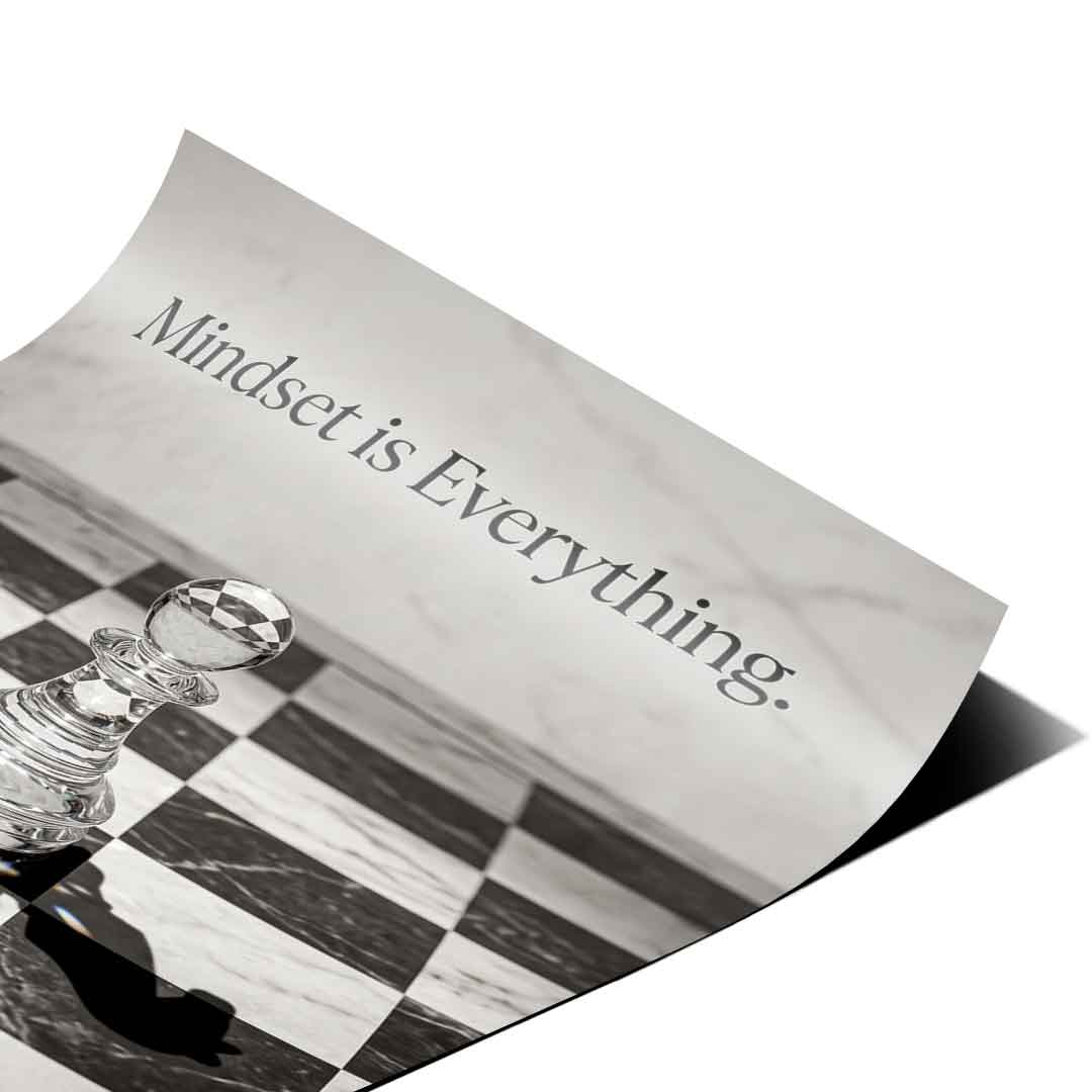 DOTCOMCANVAS Mindset is Everything Poster Eckendetail Nahaufnahme