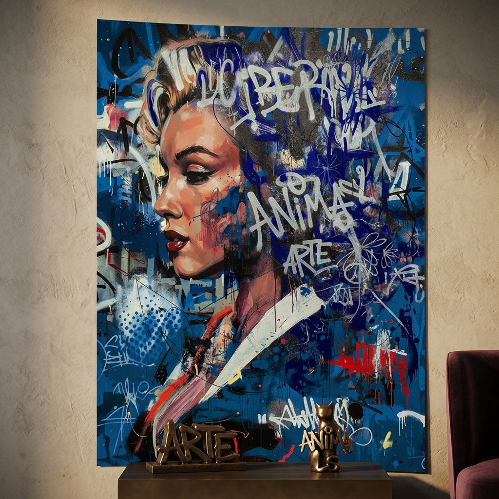 DOTCOMCANVAS Merlin Graffiti Poster Raum Mockup