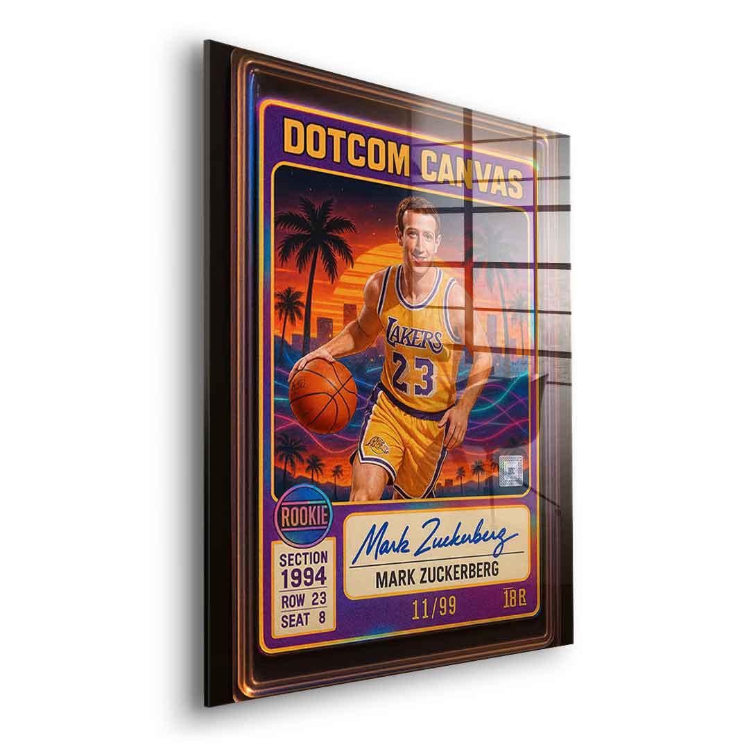 DOTCOMCANVAS Mark Zuckerberg Basketball Card Acrylglasbild Seitenansicht Ohne Rahmen