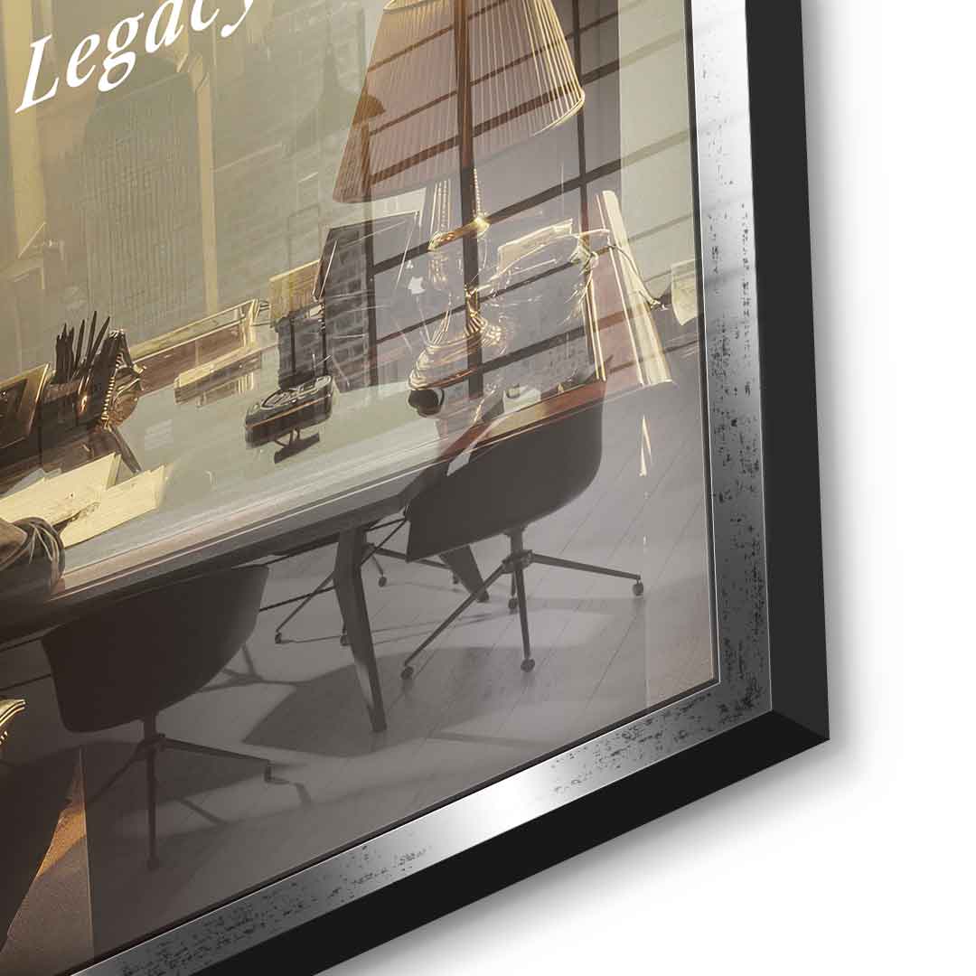 DOTCOMCANVAS Leave a Legacy Acrylglasbild – Detail Silberrahmen