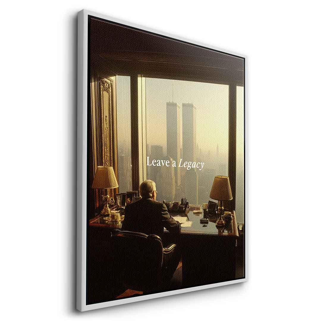 DOTCOMCANVAS Leave a Legacy Leinwandbild – Seitenansicht Silberrahmen