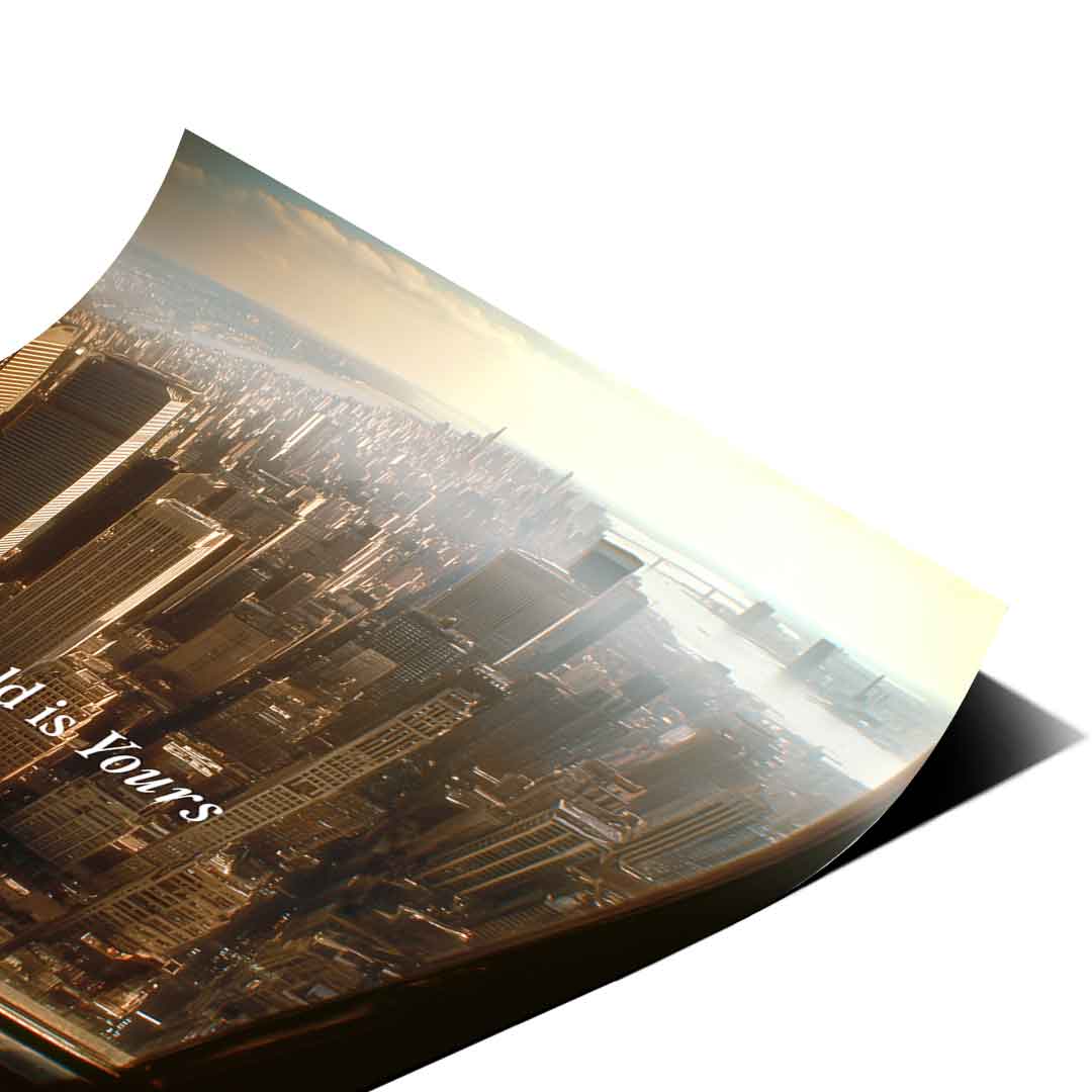 DOTCOMCANVAS World is Yours Poster Eck-Detail 2
