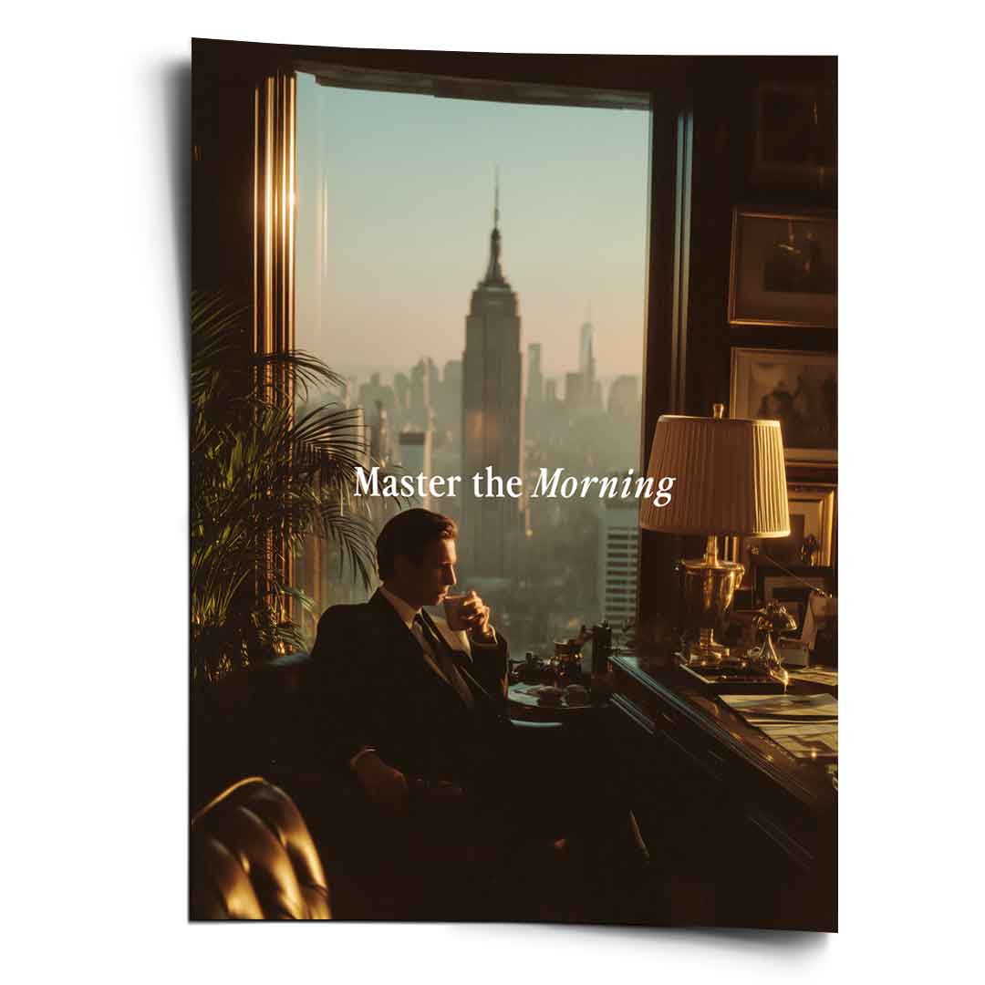 DOTCOMCANVAS Master the Morning Poster Front