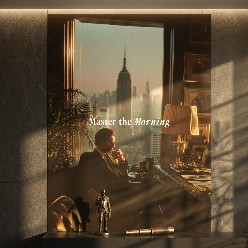 DOTCOMCANVAS Master the Morning Poster Raum Mockup