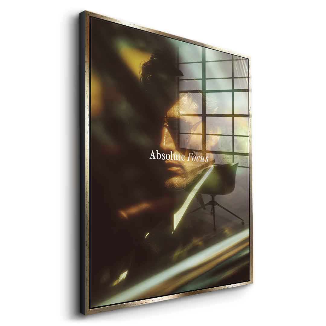 DOTCOMCANVAS® Absolute Focus Acrylglas – Detailansicht Rahmen