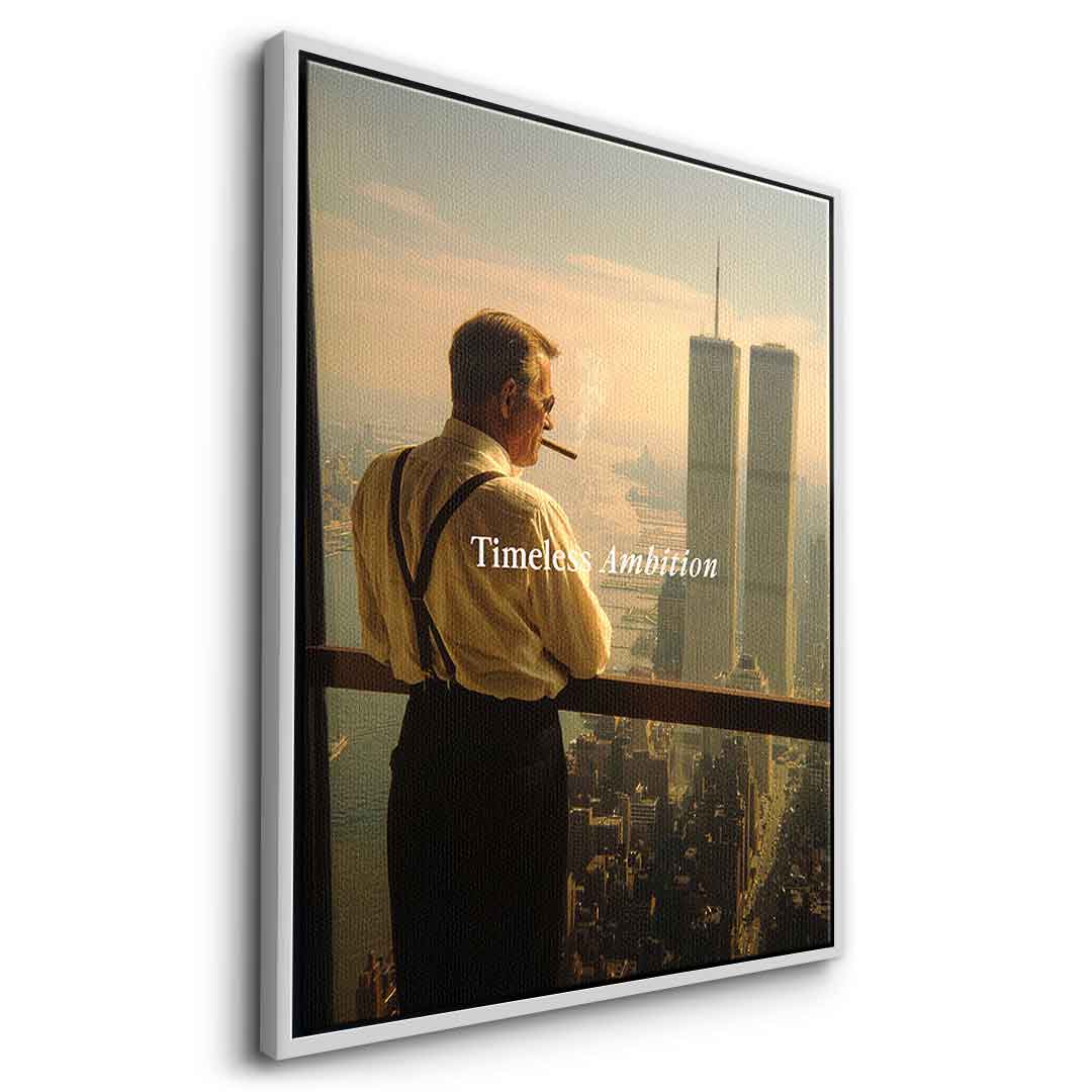 DOTCOMCANVAS Timeless Ambition Leinwandbild Seitenansicht silberner Rahmen
