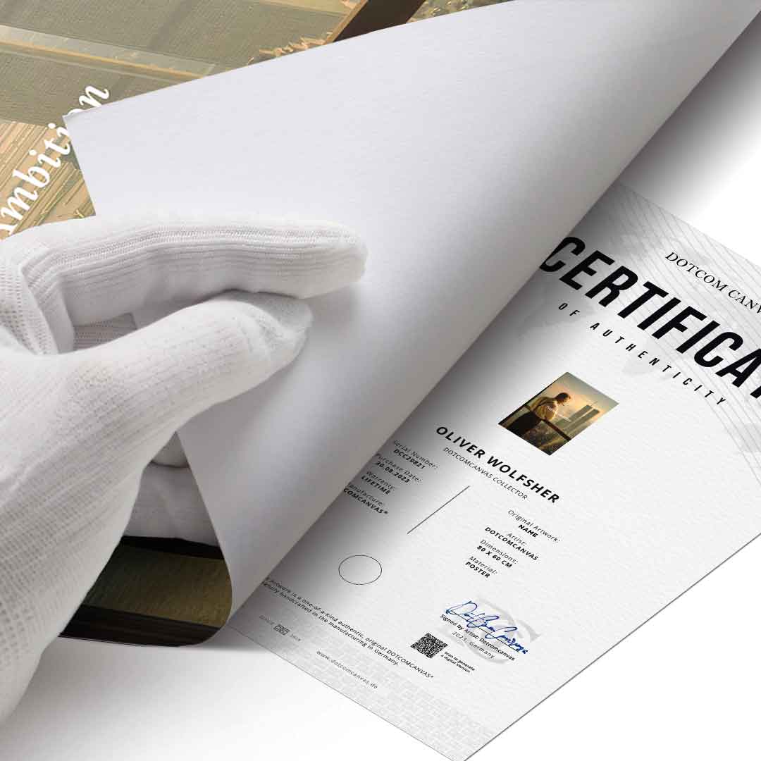 DOTCOMCANVAS Timeless Ambition Poster Echtheitszertifikat