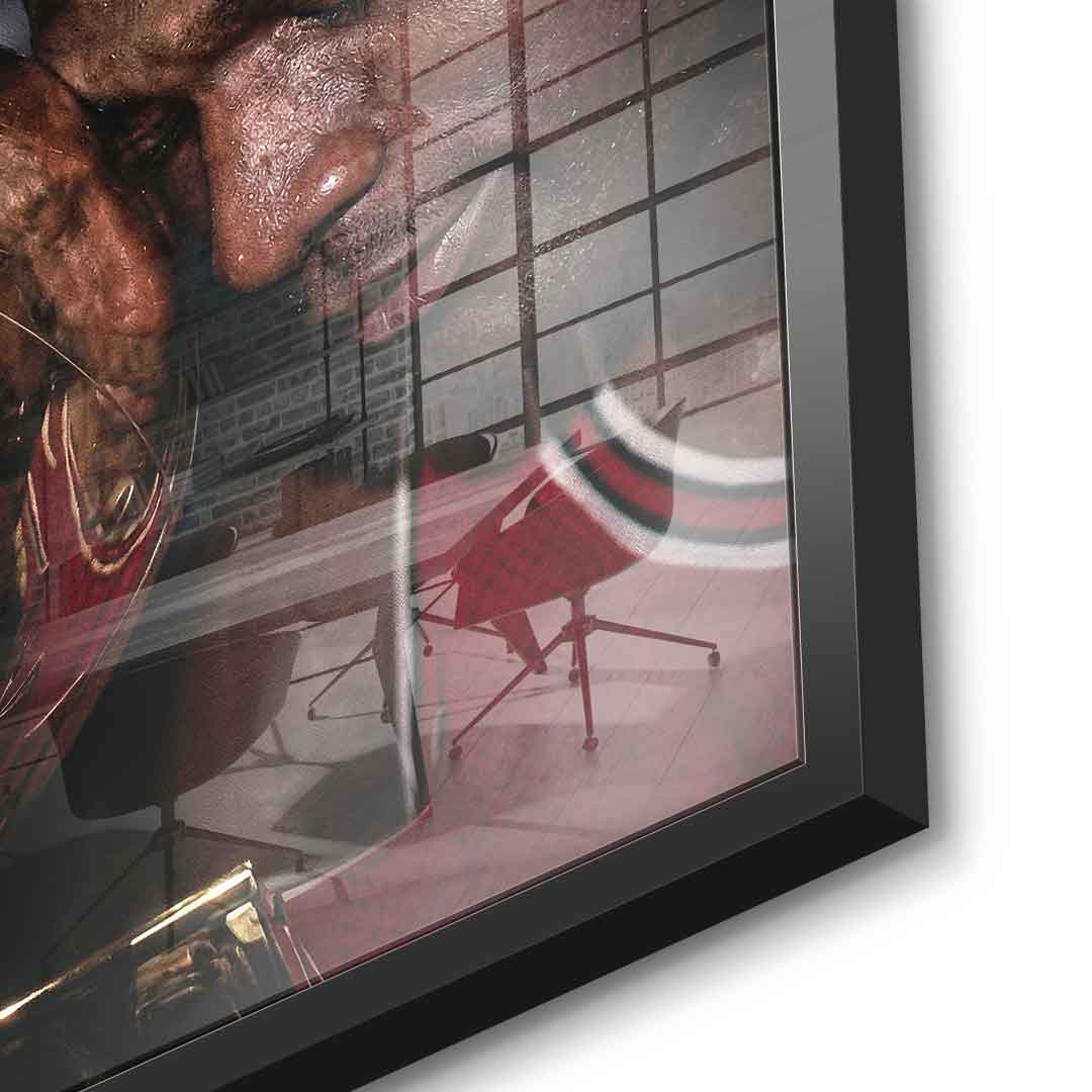 Success & Discipline Acrylglas Detailansicht schwarzer Rahmen