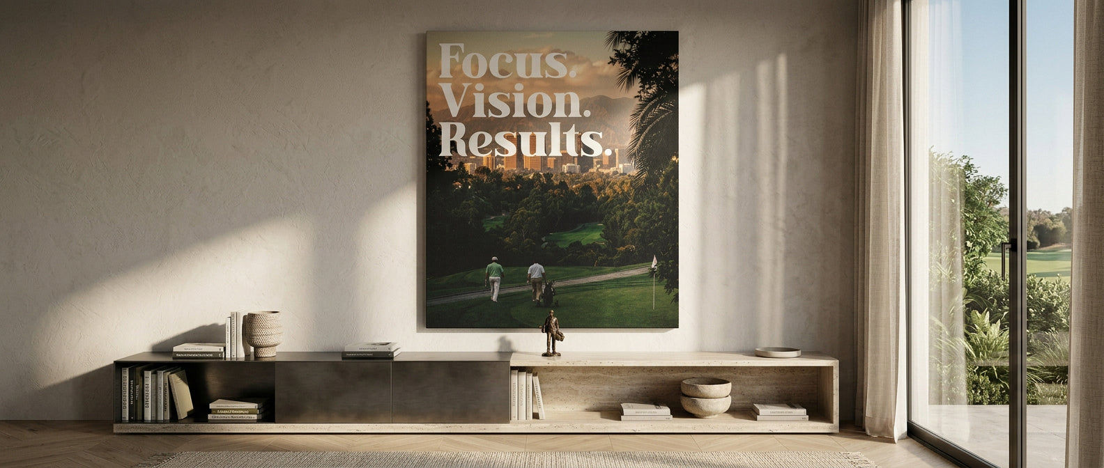 Focus. Vision. Results. Canvas Banner