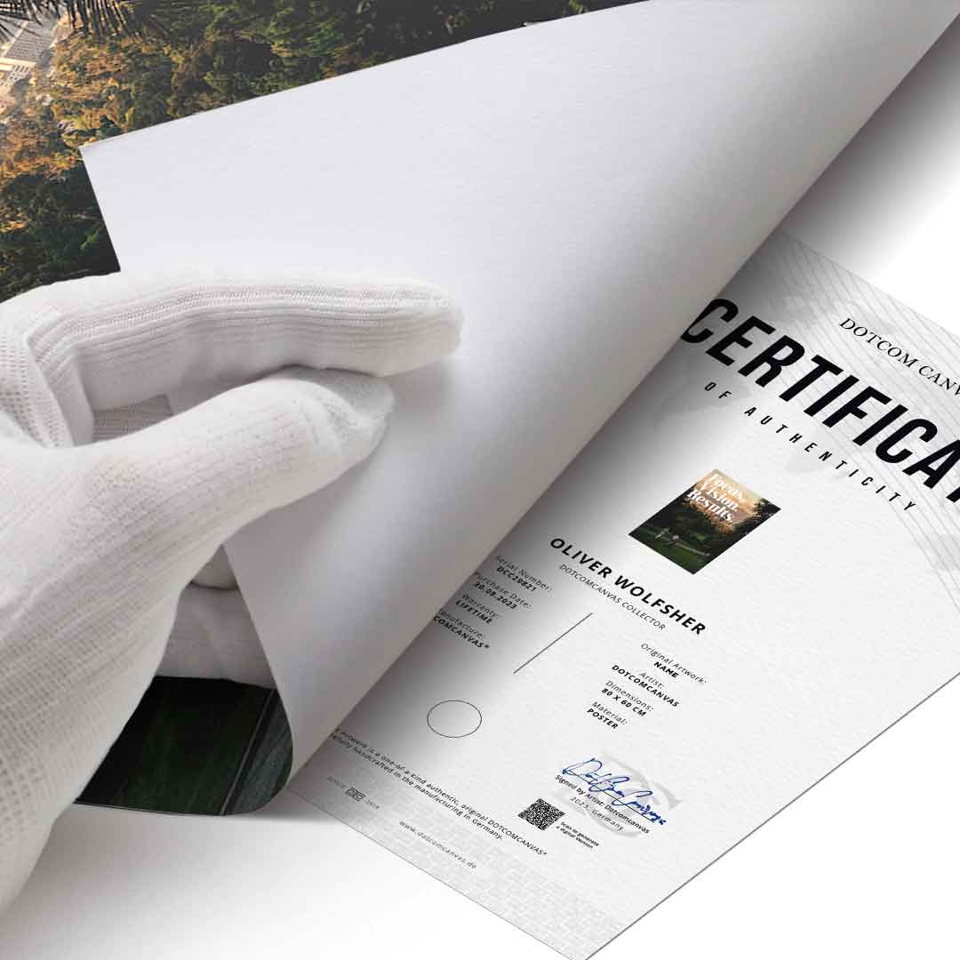 Focus. Vision. Results. Echtheitszertifikat