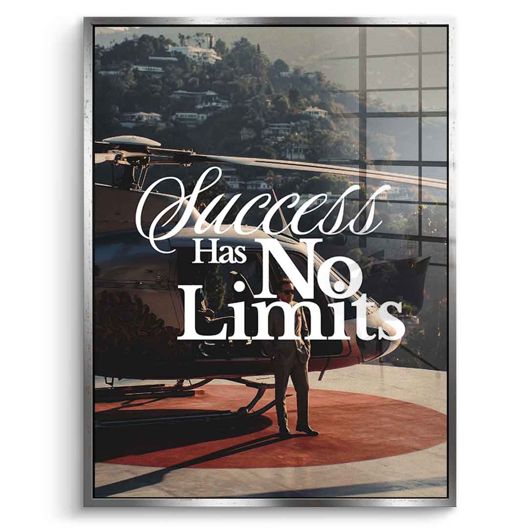 Success has no limits Acrylglasbild Silber