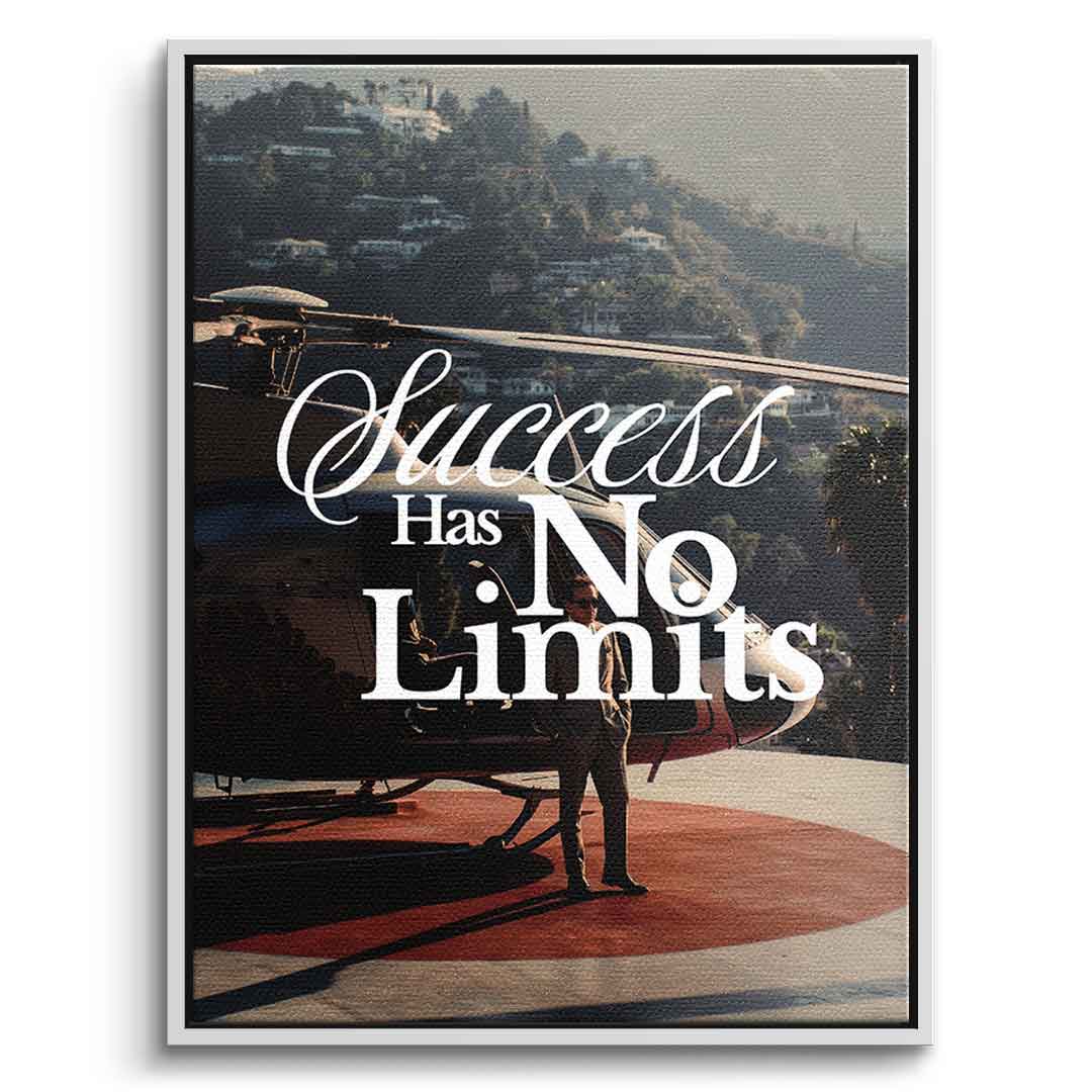 Success has no limits Leinwandbild Weiß