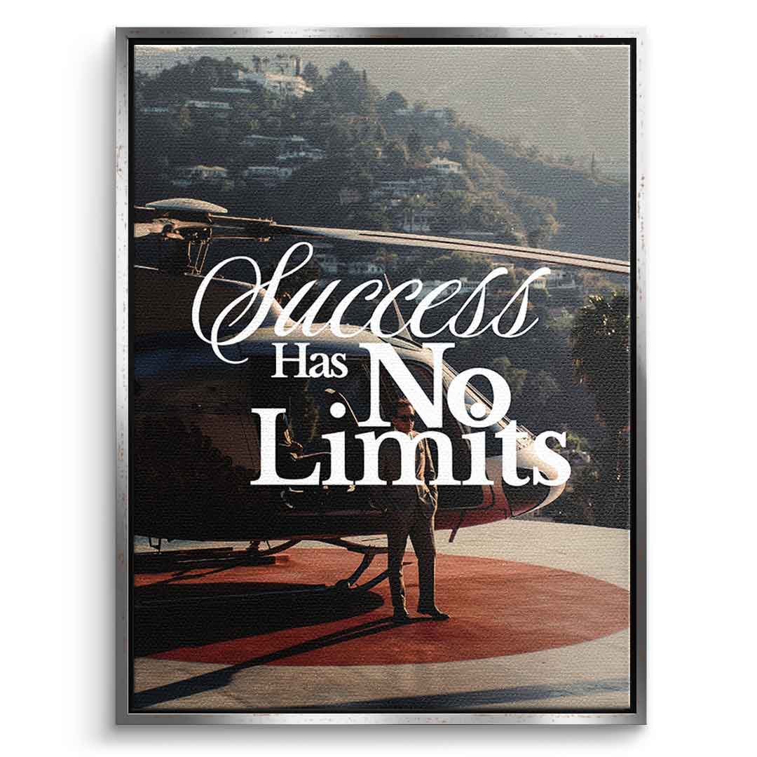 Success has no limits Leinwandbild Silber