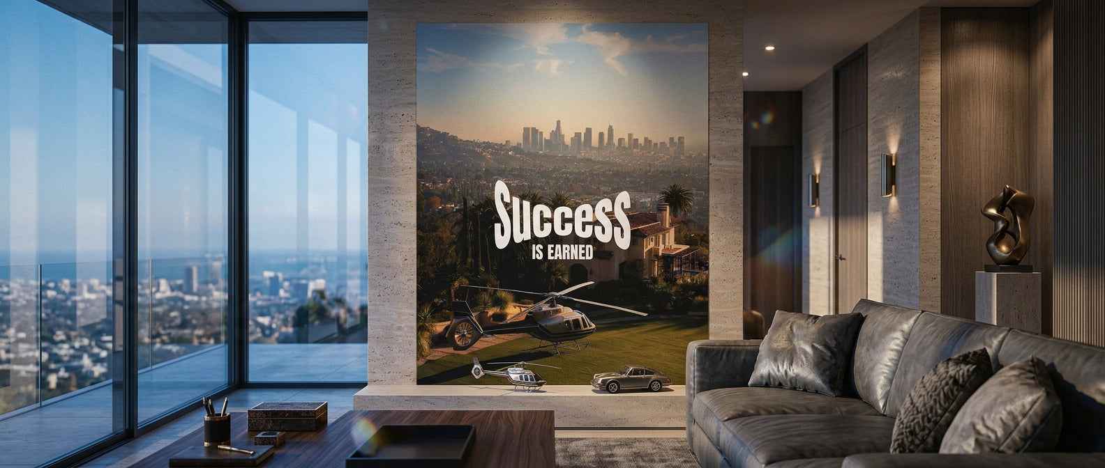 DOTCOMCANVAS Success is Earned Poster Website Banner