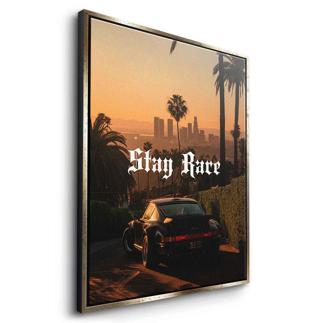 DOTCOMCANVAS Stay Rare Leinwandbild Seitenansicht goldener Rahmen