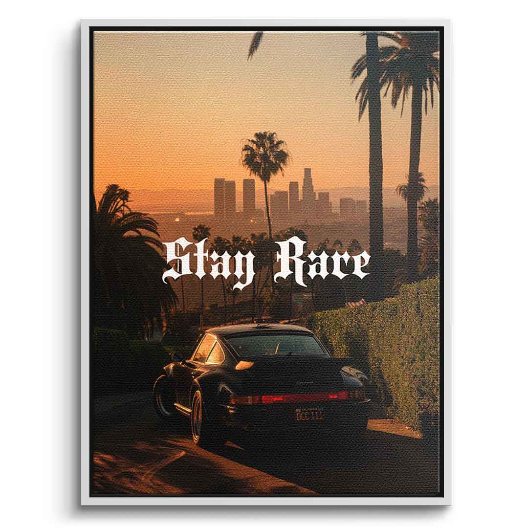 DOTCOMCANVAS Stay Rare Leinwandbild Vorderansicht weißer Rahmen