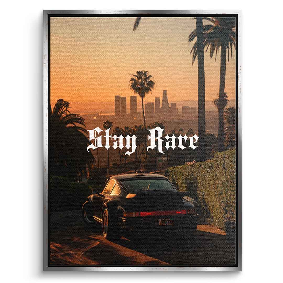 DOTCOMCANVAS Stay Rare Leinwandbild Vorderansicht silberner Rahmen