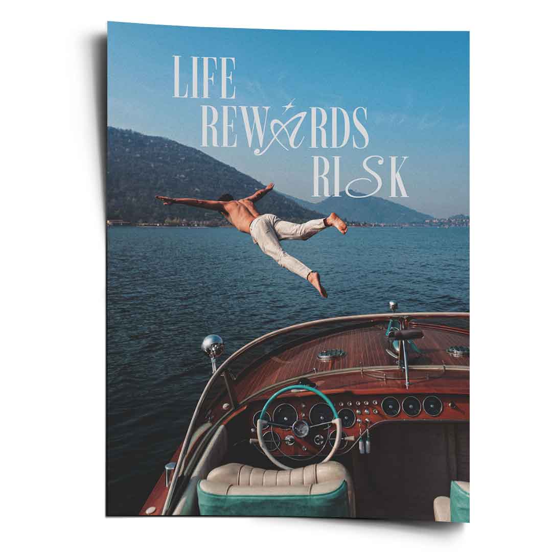 DOTCOMCANVAS Life Rewards Risk Poster Vorderansicht