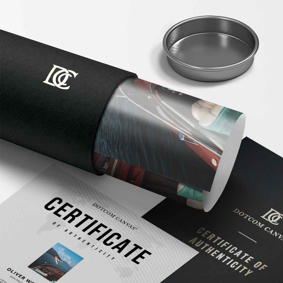 DOTCOMCANVAS Life Rewards Risk Poster in Versandverpackung