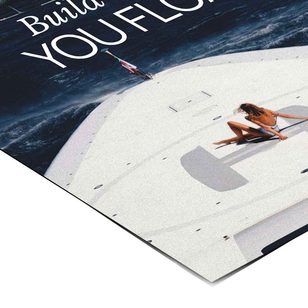 Build Until You Float Poster Corner Detail