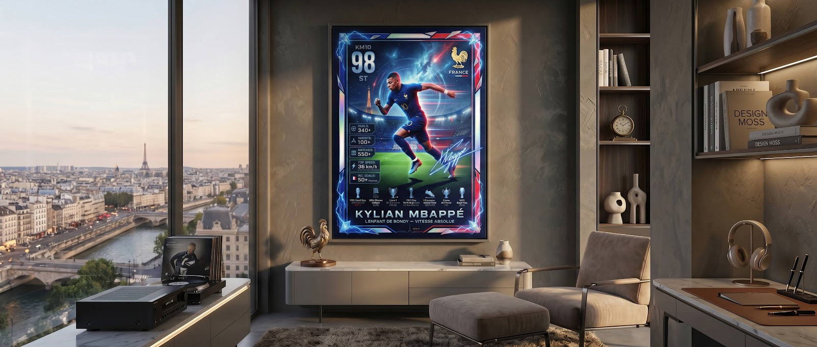 Mbappé Trade Card Leinwand Banner