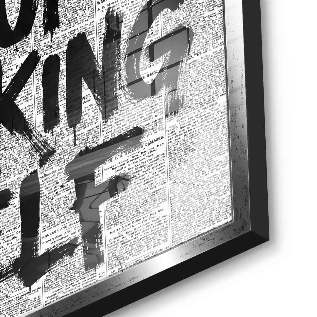 Believe in your f***ing self Acrylglas - Detail Silber