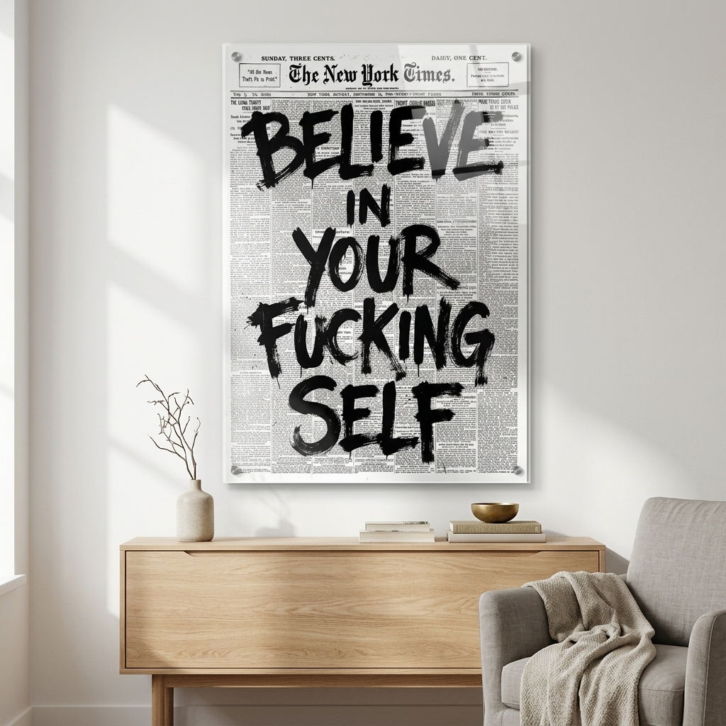 Believe in your fucking self Acrylglas Room