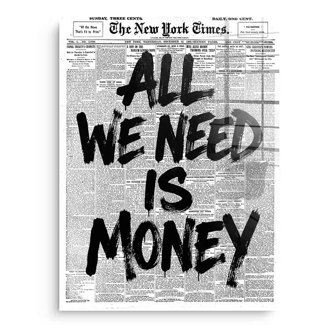 All we need is money - Front Ohne Rahmen