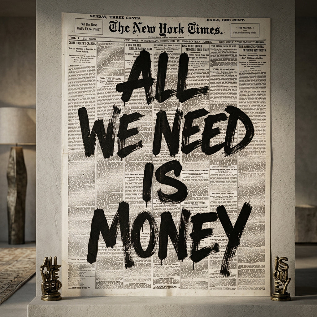 All we need is money - Raum Mockup Poster
