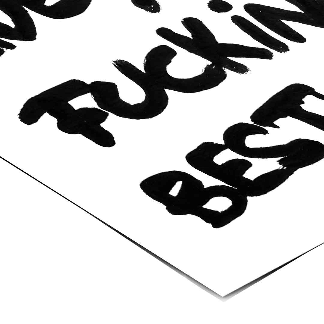 DOTCOMCANVAS live your f***ing best life Poster Eckdetail